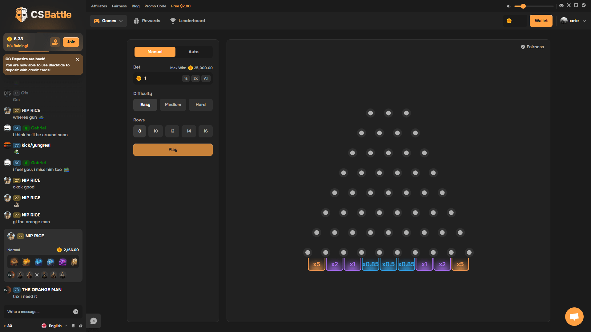 CSBattle Plinko ScreenShot