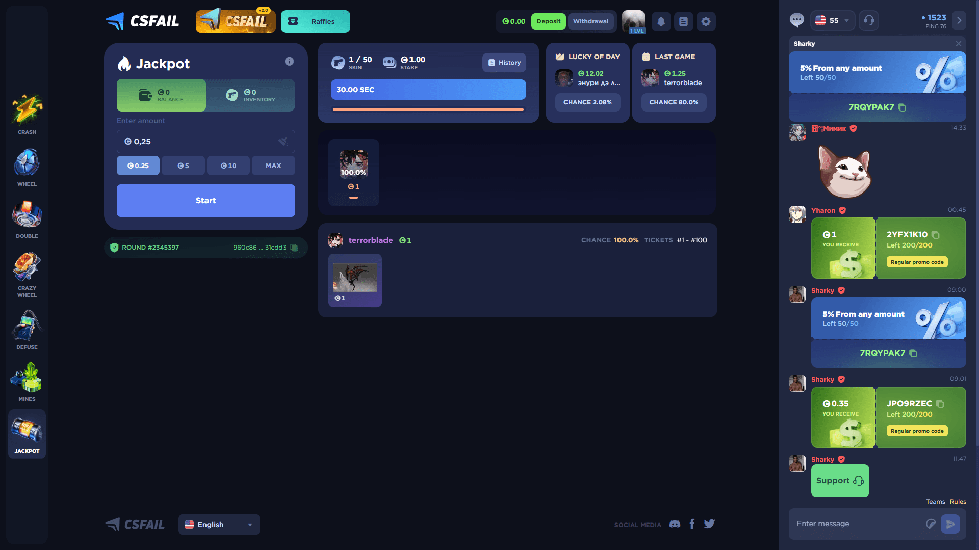 CSFAIL Jackpot ScreenShot