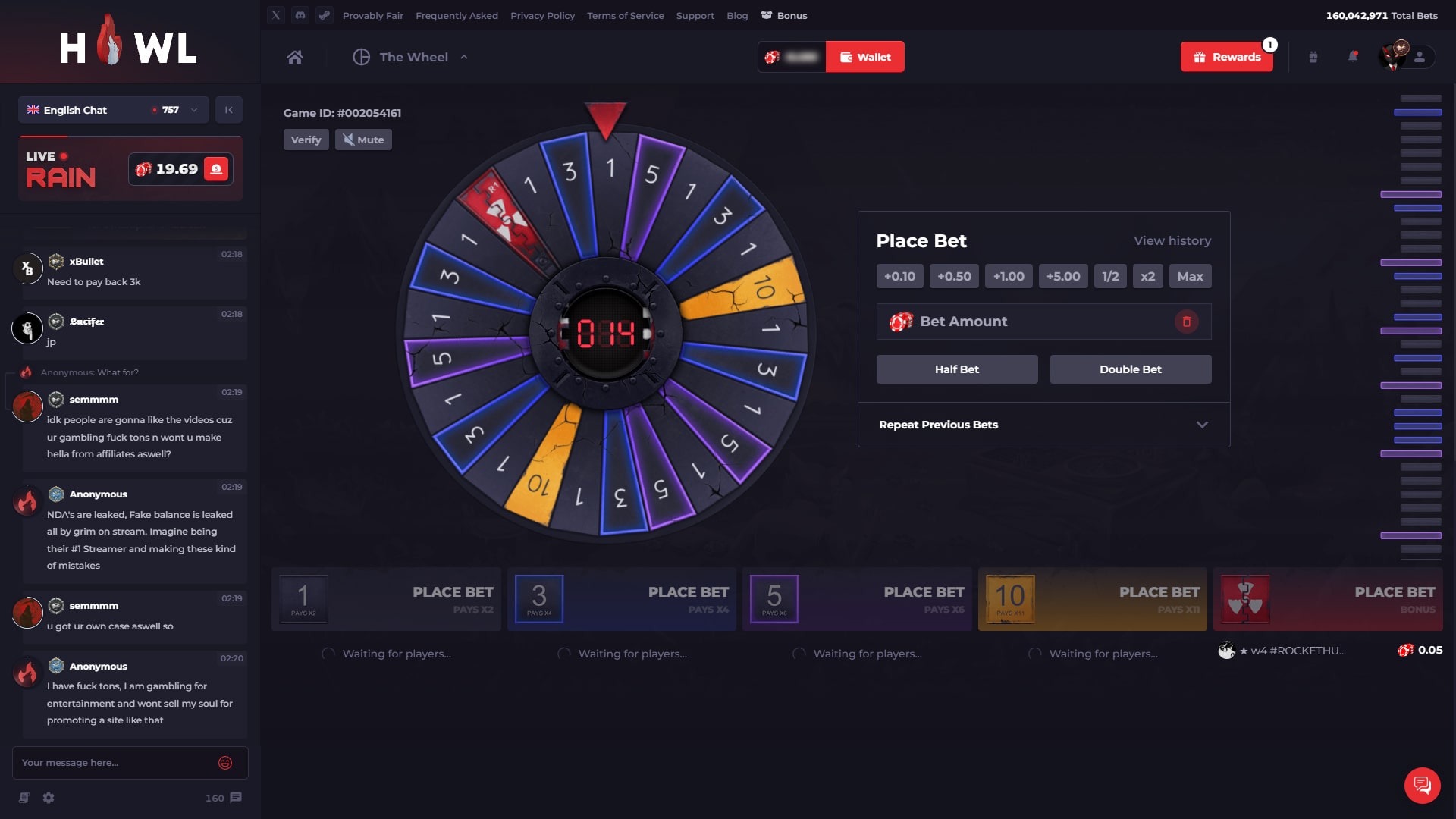 HowlGG Roulette ScreenShot