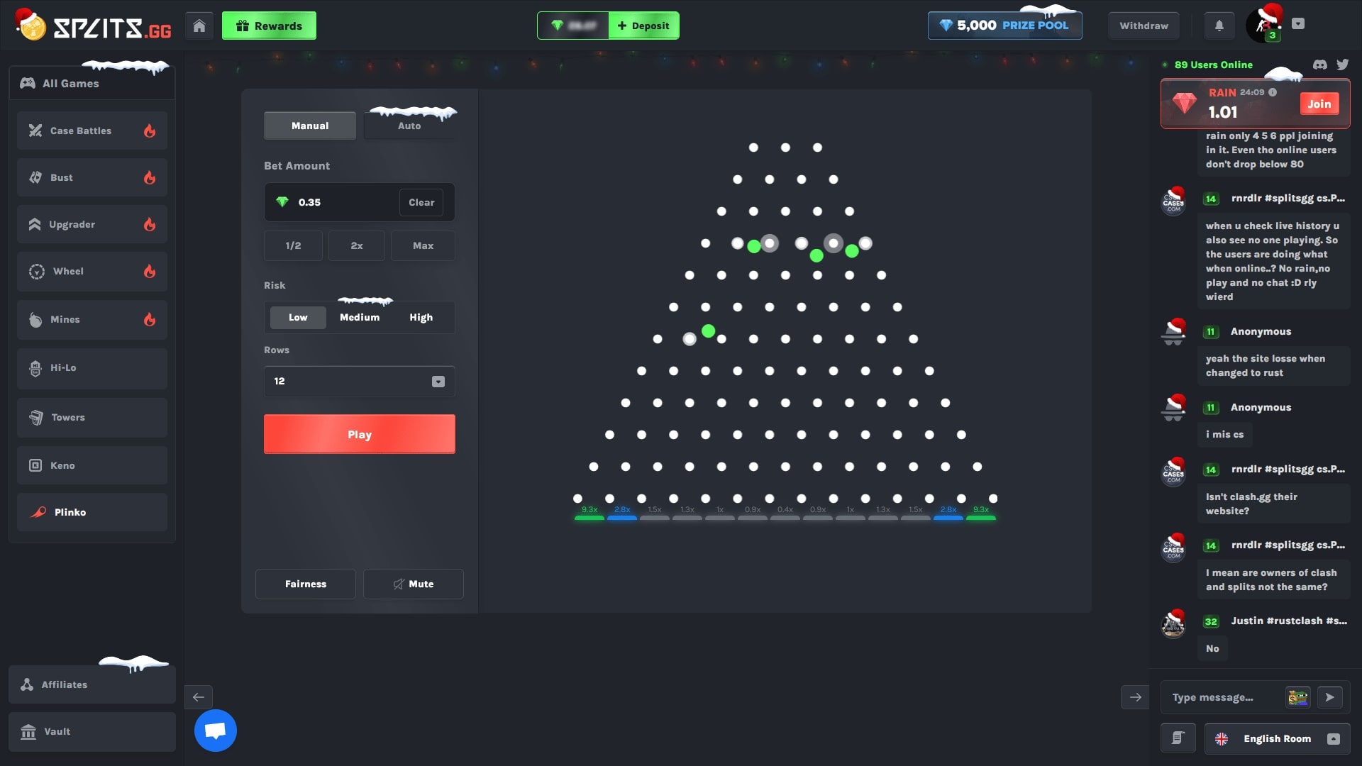 Splits.GG Plinko Mode ScreenShot