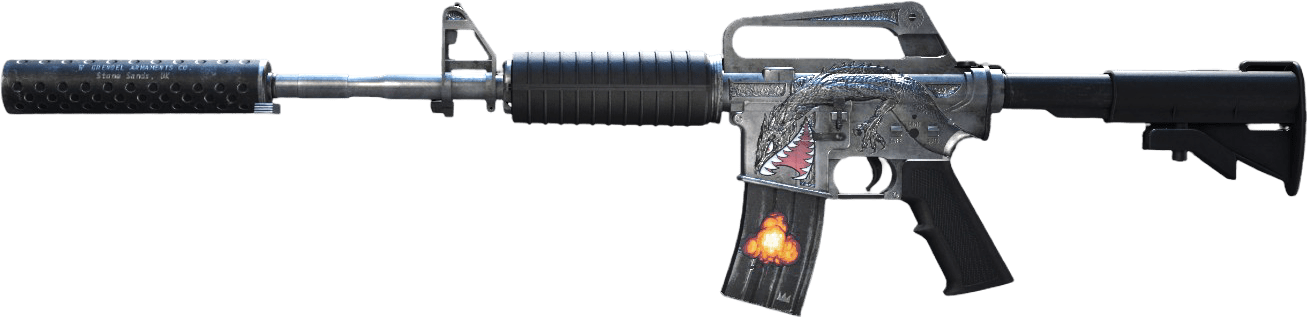 M4A1-S | Basilisk Flame Craft Step 2