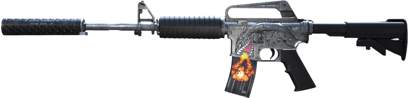 M4A1-S | Basilisk Flame Craft Step 4